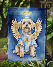Load image into Gallery viewer, Dandie Dinmont Terrier My Angel Garden Flag – Memorial or Christmas Dog Angel Decor