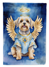 Load image into Gallery viewer, Dandie Dinmont Terrier My Angel Garden Flag – Memorial or Christmas Dog Angel Decor