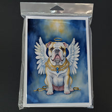 Load image into Gallery viewer, English Bulldog My Angel Greeting Cards - Blank Note Cards – 8-Pack of Artist-Designed Cards with Envelopes