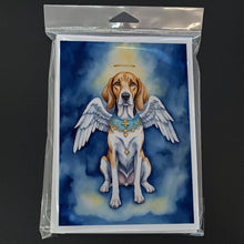 Load image into Gallery viewer, English Foxhound My Angel Greeting Cards - Blank Note Cards – 8-Pack of Artist-Designed Cards with Envelopes