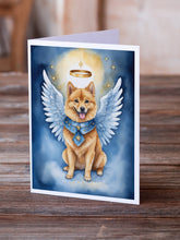 Load image into Gallery viewer, Finnish Spitz My Angel Greeting Cards - Blank Note Cards – 8-Pack of Artist-Designed Cards with Envelopes
