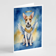 Load image into Gallery viewer, Fox Terrier My Angel Greeting Cards - Blank Note Cards – 8-Pack of Artist-Designed Cards with Envelopes