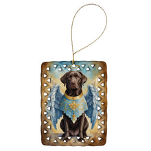 Load image into Gallery viewer, Chocolate Labrador Retriever My Angel Porcelain Ornament