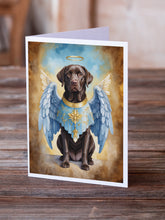 Load image into Gallery viewer, Chocolate Labrador Retriever My Angel Greeting Cards - Blank Note Cards – 8-Pack of Artist-Designed Cards with Envelopes