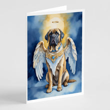Load image into Gallery viewer, Mastiff My Angel Greeting Cards - Blank Note Cards – 8-Pack of Artist-Designed Cards with Envelopes