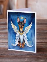 Load image into Gallery viewer, Miniature Pinscher My Angel Greeting Cards - Blank Note Cards – 8-Pack of Artist-Designed Cards with Envelopes