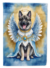 Load image into Gallery viewer, Norwegian Elkhound My Angel Garden Flag – Memorial or Christmas Dog Angel Decor