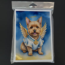 Load image into Gallery viewer, Norwich Terrier My Angel Greeting Cards - Blank Note Cards – 8-Pack of Artist-Designed Cards with Envelopes