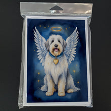 Load image into Gallery viewer, Old English Sheepdog My Angel Greeting Cards - Blank Note Cards – 8-Pack of Artist-Designed Cards with Envelopes