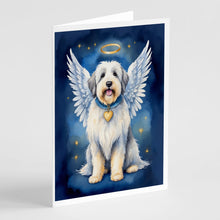 Load image into Gallery viewer, Old English Sheepdog My Angel Greeting Cards - Blank Note Cards – 8-Pack of Artist-Designed Cards with Envelopes