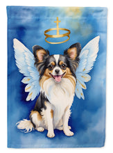 Load image into Gallery viewer, Papillon My Angel Garden Flag – Memorial or Christmas Dog Angel Decor