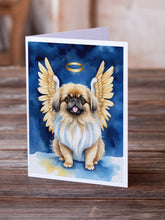 Load image into Gallery viewer, Pekingese My Angel Greeting Cards - Blank Note Cards – 8-Pack of Artist-Designed Cards with Envelopes