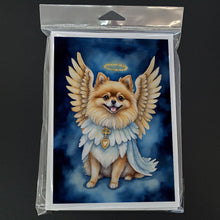 Load image into Gallery viewer, Pomeranian My Angel Greeting Cards - Blank Note Cards – 8-Pack of Artist-Designed Cards with Envelopes