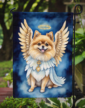 Load image into Gallery viewer, Pomeranian My Angel Garden Flag – Memorial or Christmas Dog Angel Decor