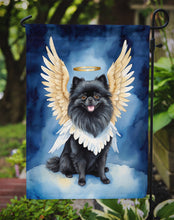 Load image into Gallery viewer, Black Pomeranian My Angel Garden Flag – Memorial or Christmas Dog Angel Decor
