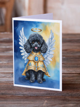 Load image into Gallery viewer, Black Poodle My Angel Greeting Cards - Blank Note Cards – 8-Pack of Artist-Designed Cards with Envelopes