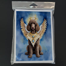 Load image into Gallery viewer, Chocolate Poodle My Angel Greeting Cards - Blank Note Cards – 8-Pack of Artist-Designed Cards with Envelopes