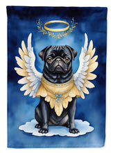 Load image into Gallery viewer, Black Pug My Angel House Flag