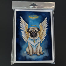 Load image into Gallery viewer, Pug My Angel Greeting Cards - Blank Note Cards – 8-Pack of Artist-Designed Cards with Envelopes