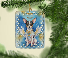 Load image into Gallery viewer, Rat Terrier My Angel Porcelain Ornament