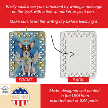 Load image into Gallery viewer, Rat Terrier My Angel Porcelain Ornament