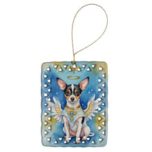 Load image into Gallery viewer, Rat Terrier My Angel Porcelain Ornament