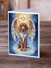 Load image into Gallery viewer, Redbone Coonhound My Angel Greeting Cards - Blank Note Cards – 8-Pack of Artist-Designed Cards with Envelopes