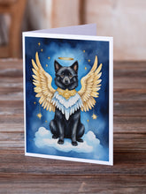 Load image into Gallery viewer, Schipperke My Angel Greeting Cards - Blank Note Cards – 8-Pack of Artist-Designed Cards with Envelopes