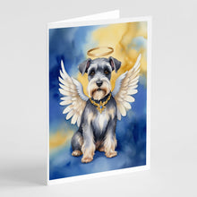 Load image into Gallery viewer, Schnauzer My Angel Greeting Cards - Blank Note Cards – 8-Pack of Artist-Designed Cards with Envelopes