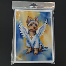 Load image into Gallery viewer, Silky Terrier My Angel Greeting Cards - Blank Note Cards – 8-Pack of Artist-Designed Cards with Envelopes