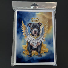 Load image into Gallery viewer, Staffordshire Bull Terrier My Angel Greeting Cards - Blank Note Cards – 8-Pack of Artist-Designed Cards with Envelopes
