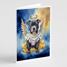 Load image into Gallery viewer, Staffordshire Bull Terrier My Angel Greeting Cards - Blank Note Cards – 8-Pack of Artist-Designed Cards with Envelopes
