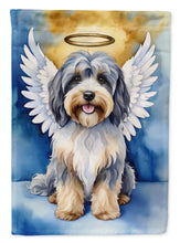 Load image into Gallery viewer, Tibetan Terrier My Angel Garden Flag – Memorial or Christmas Dog Angel Decor