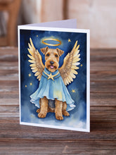 Load image into Gallery viewer, Welsh Terrier My Angel Greeting Cards - Blank Note Cards – 8-Pack of Artist-Designed Cards with Envelopes
