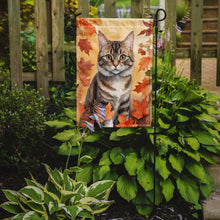 Load image into Gallery viewer, American Bobtail Fall Garden Flag - Cat in Fall Leaves - Cat-Themed Seasonal Yard Decor