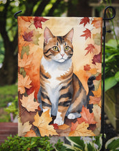 Load image into Gallery viewer, American Polydactyl Fall Garden Flag - Cat in Fall Leaves - Cat-Themed Seasonal Yard Decor