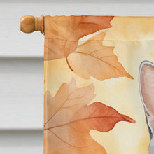 Load image into Gallery viewer, American Shorthair Cat in Fall Leaves House Flag