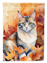Load image into Gallery viewer, Aphrodite Giant Cat in Fall Leaves House Flag