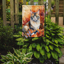 Load image into Gallery viewer, Aphrodite Giant Fall Garden Flag - Cat in Fall Leaves - Cat-Themed Seasonal Yard Decor