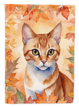 Load image into Gallery viewer, Arabian Mau Cat in Fall Leaves House Flag