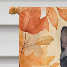 Load image into Gallery viewer, Asian Cat in Fall Leaves House Flag