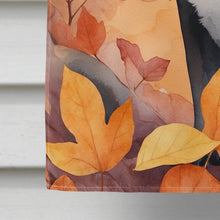 Load image into Gallery viewer, Asian Cat in Fall Leaves House Flag