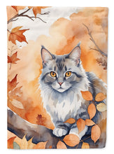 Load image into Gallery viewer, Australian Mist Cat in Fall Leaves House Flag