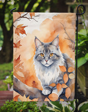 Load image into Gallery viewer, Australian Mist Cat Fall Garden Flag - Cat in Fall Leaves - Cat-Themed Seasonal Yard Decor
