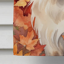 Load image into Gallery viewer, Balinese Cat in Fall Leaves House Flag