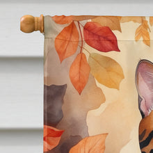 Load image into Gallery viewer, Bengal Cat in Fall Leaves House Flag