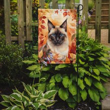 Load image into Gallery viewer, Birman Fall Garden Flag - Cat in Fall Leaves - Cat-Themed Seasonal Yard Decor