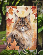 Load image into Gallery viewer, British Longhair Fall Garden Flag - Cat in Fall Leaves - Cat-Themed Seasonal Yard Decor