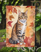 Load image into Gallery viewer, California Spangled Fall Garden Flag - Cat in Fall Leaves - Cat-Themed Seasonal Yard Decor