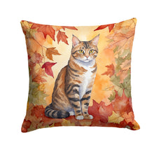 Load image into Gallery viewer, California Spangled Cat in Fall Leaves Throw Pillow